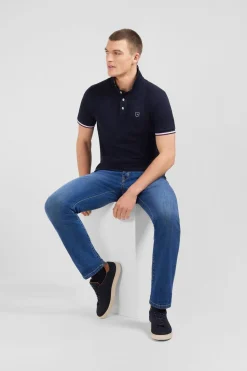 Hot Baskets Bleu Marine En Cuir Homme Sneakers