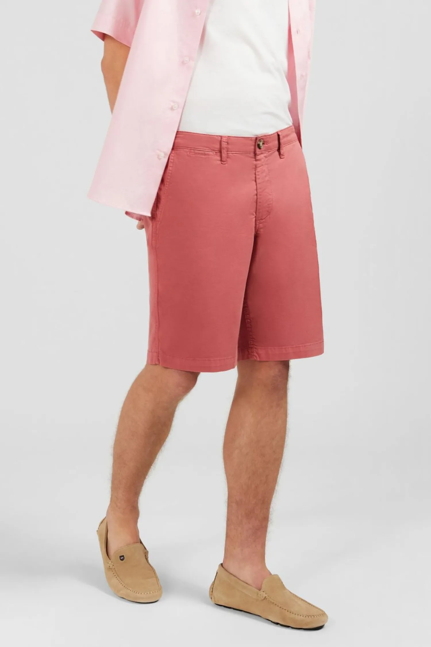 Beruda Brique Uni Homme Shorts Et Bermudas