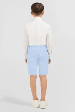 Outlet Bermuda Chino Bleu Ciel En Coton Stretch Enfant Enfant