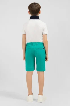 Online Bermuda Chino Vert En Coton Stretch Enfant Enfant