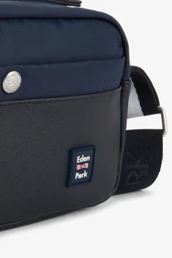 New Besace Bleu Marine Avec Effet Cuir Graine Homme Sacoches