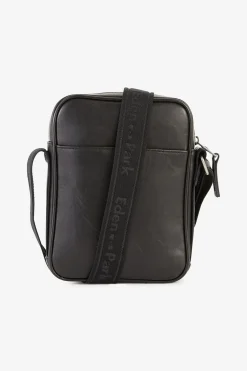 Clearance Besace Rectangulaire En Cuir Noir Homme Sacoches
