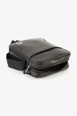 Clearance Besace Rectangulaire En Cuir Noir Homme Sacoches
