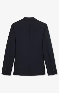 Discount Blazer Bleu Fonce Details Noeud En Relief Homme Blazers Et Costumes