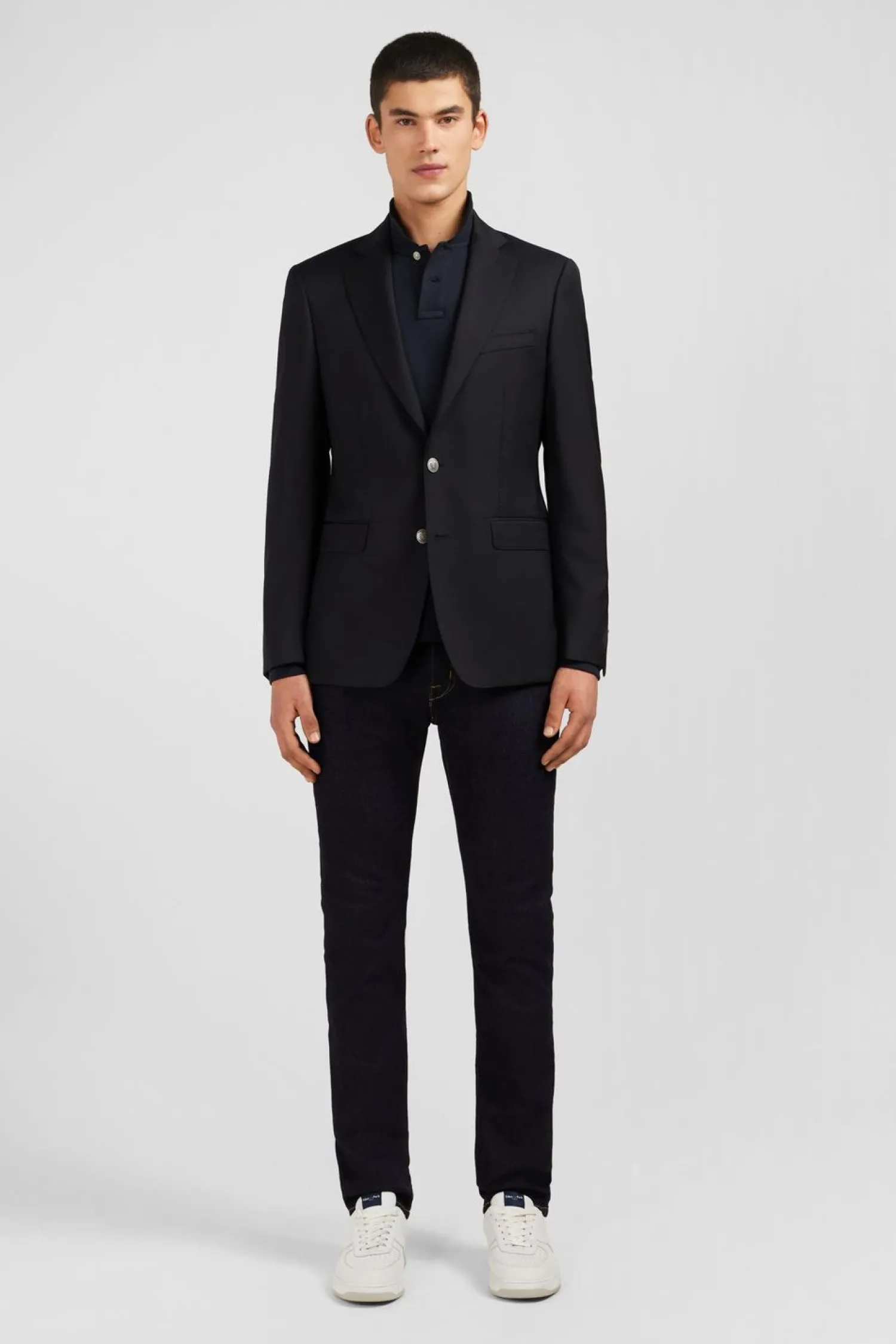 Blazer Noir 100 % Laine Homme Blazers Et Costumes