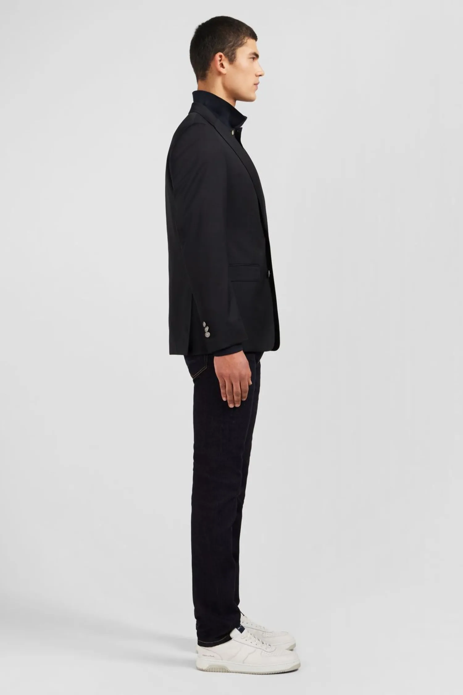 Blazer Noir 100 % Laine Homme Blazers Et Costumes