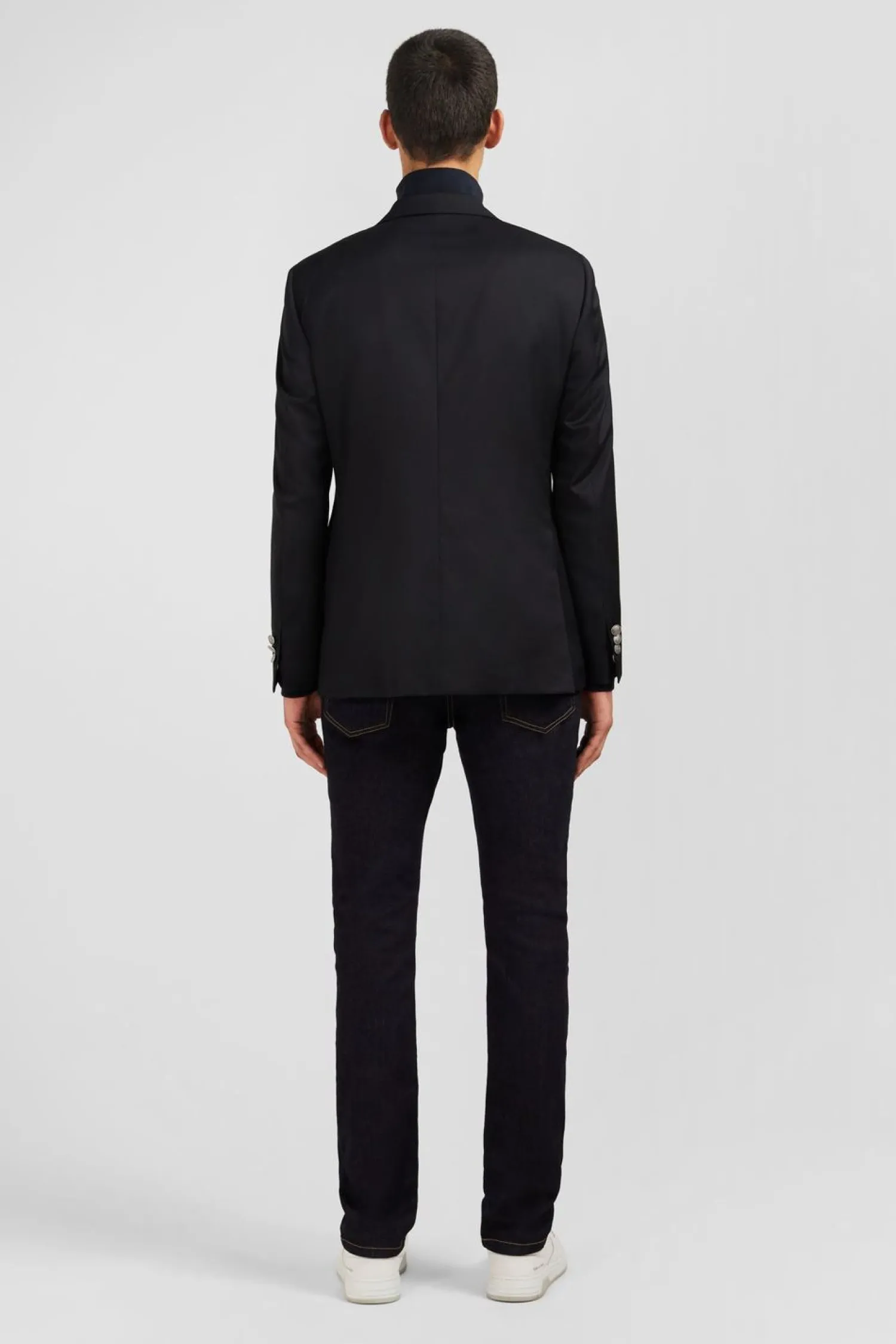 Blazer Noir 100 % Laine Homme Blazers Et Costumes