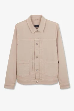 New Bouon Beige Uni Homme Manteaux Et Vestes