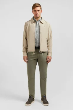 New Bouon Zippe A Co Caique Beige Homme Manteaux Et Vestes