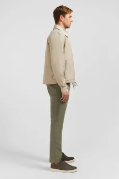 New Bouon Zippe A Co Caique Beige Homme Manteaux Et Vestes