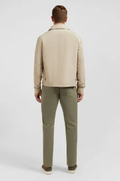 New Bouon Zippe A Co Caique Beige Homme Manteaux Et Vestes