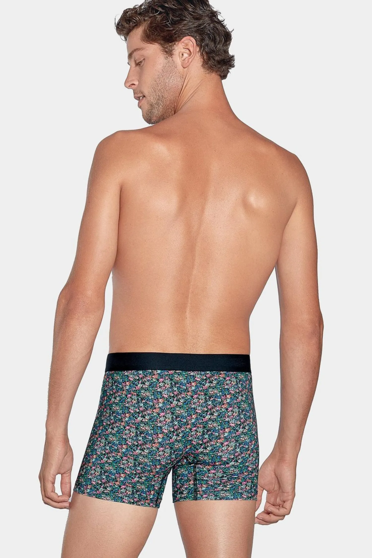 Sale Boxer Vert icro Iprie Feur En Coton tretch Homme Sous-Vêtements