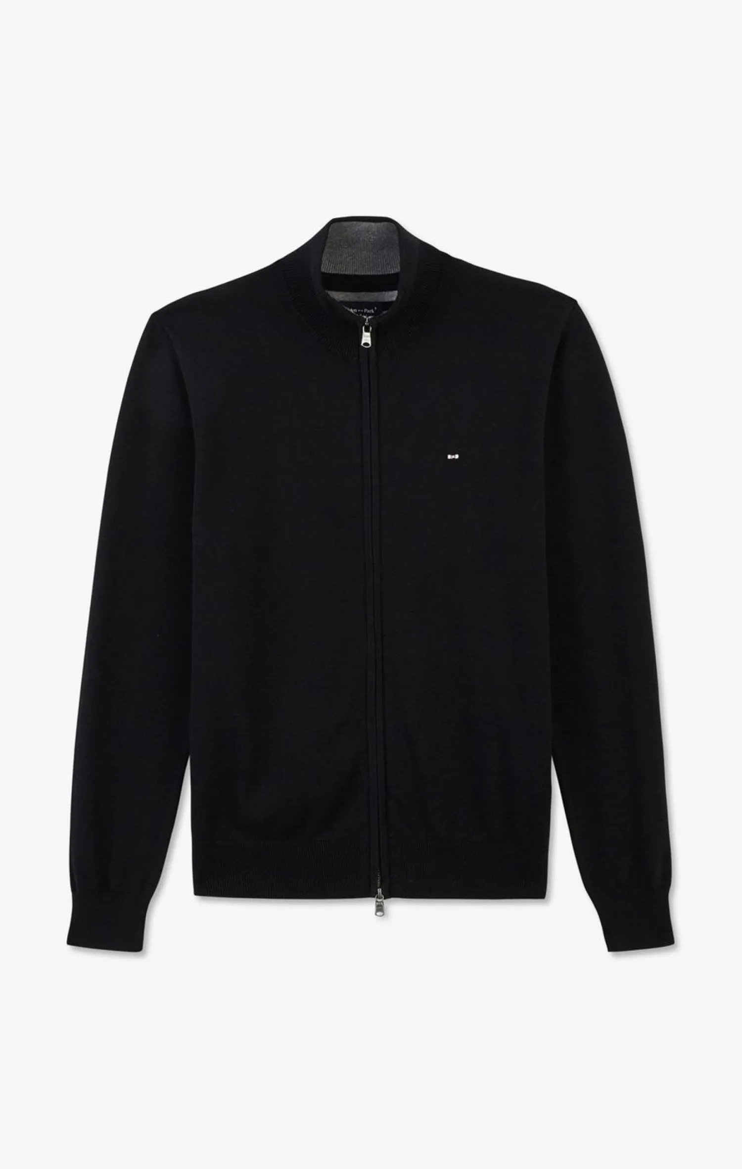 Sale Cardigan Noir Zippe En Coton Homme Cardigans