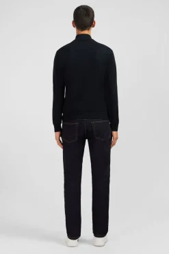 Sale Cardigan Noir Zippe En Coton Homme Cardigans