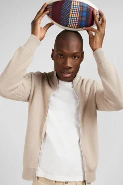 New Cardigan Zippe Beige Homme Cardigans