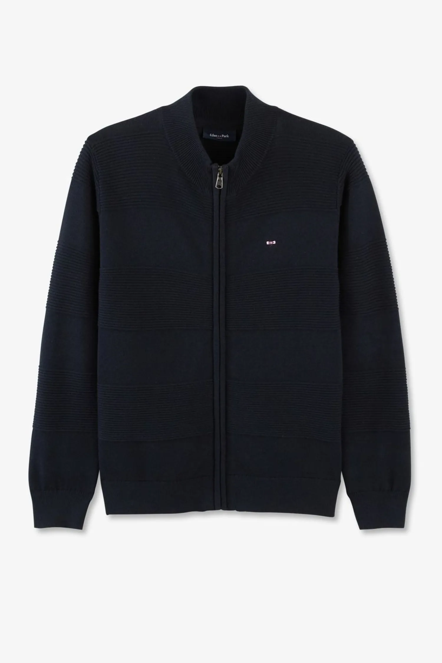 Sale Cardigan Zippe En Coton Marine A Jeux De Maille Enfant Enfant