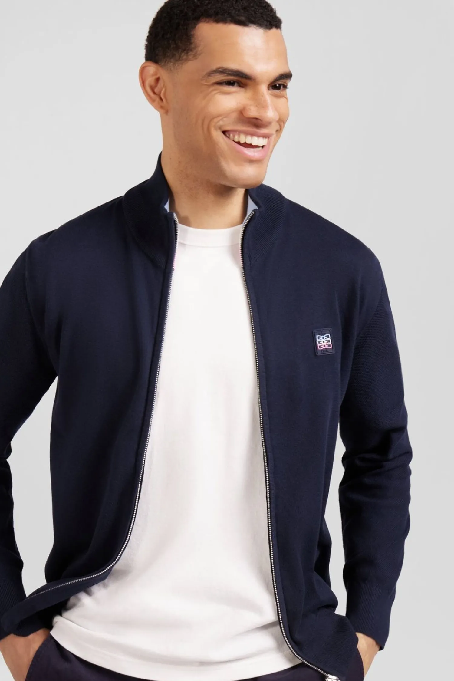 Discount Cardigan Zippe arine En Coton Ebee Tricoore Homme Cardigans