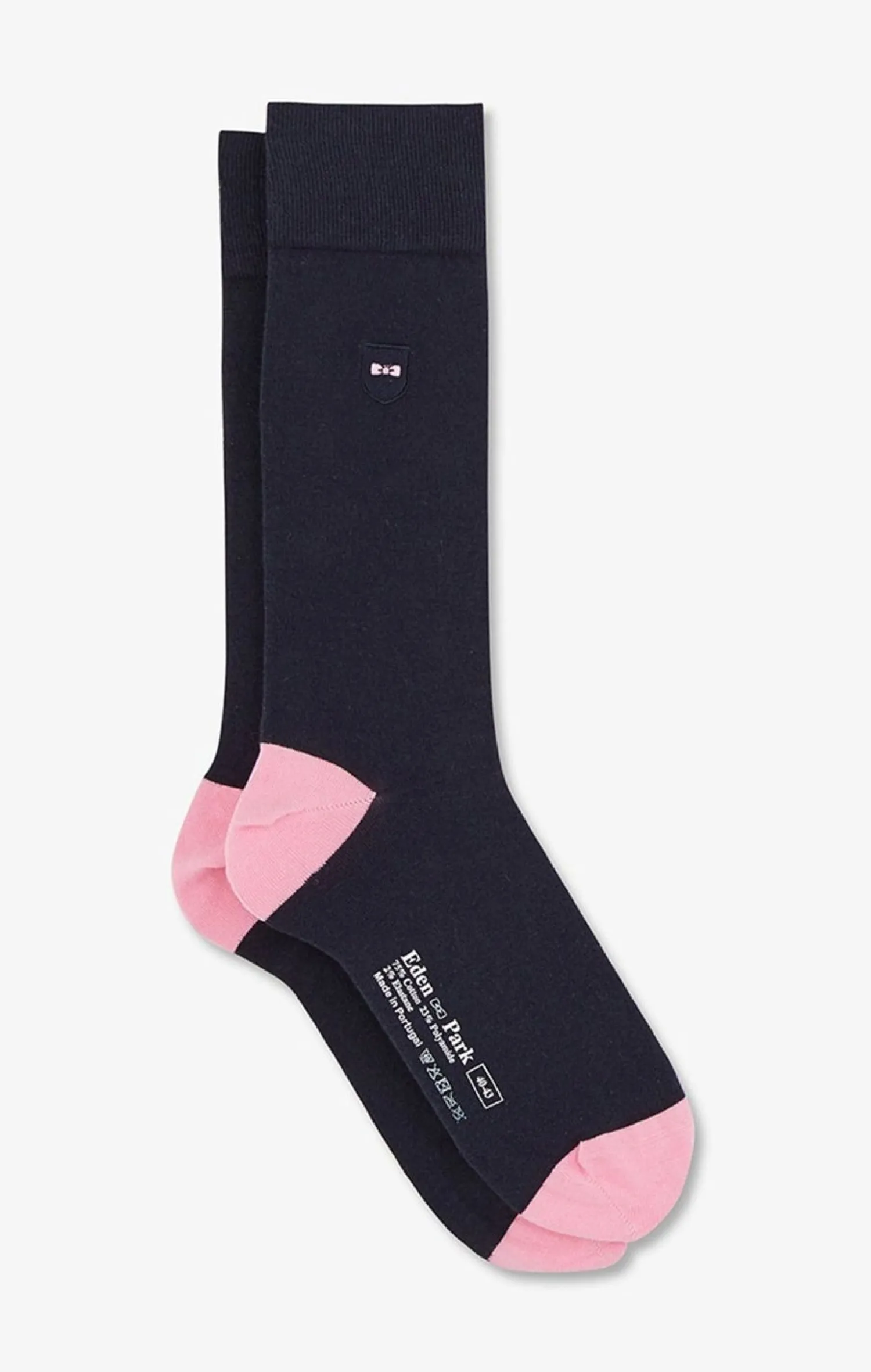 Online Chaussettes Montantes Bleu Marine Color-Block Homme Chaussettes