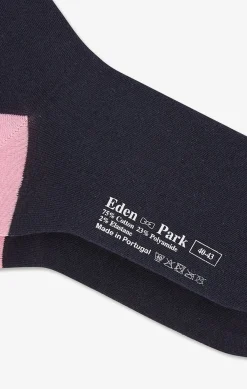Online Chaussettes Montantes Bleu Marine Color-Block Homme Chaussettes
