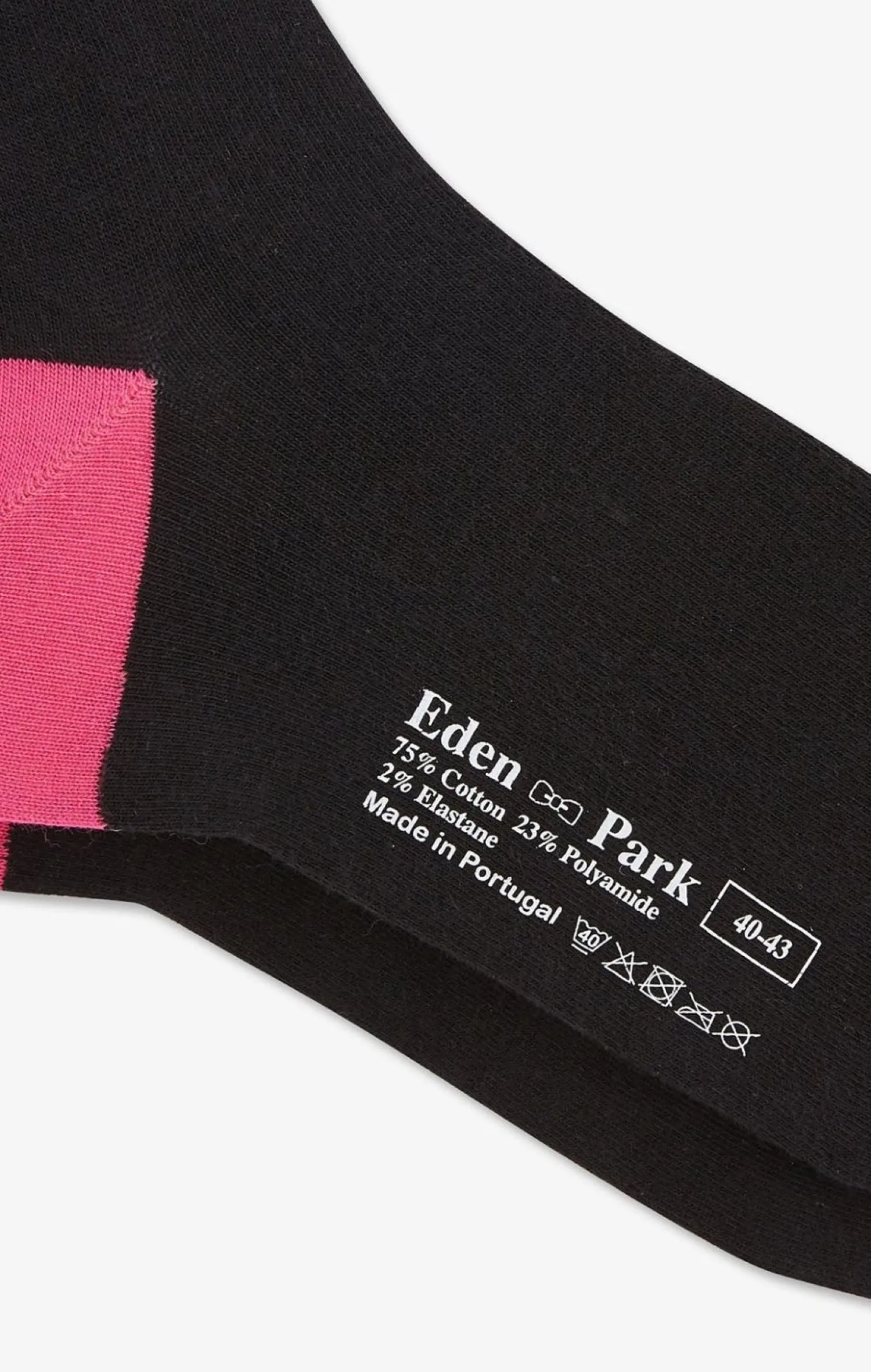 Chaussettes Montantes Noires Color-Block Homme Chaussettes