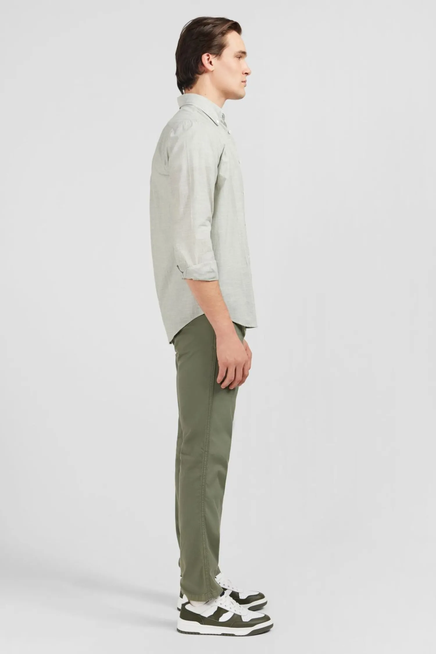Best Cheie Beige Cair En Coton Dobby Homme Chemises