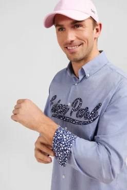 Sale Cheie Beue A Broderie Feurie Homme Chemises