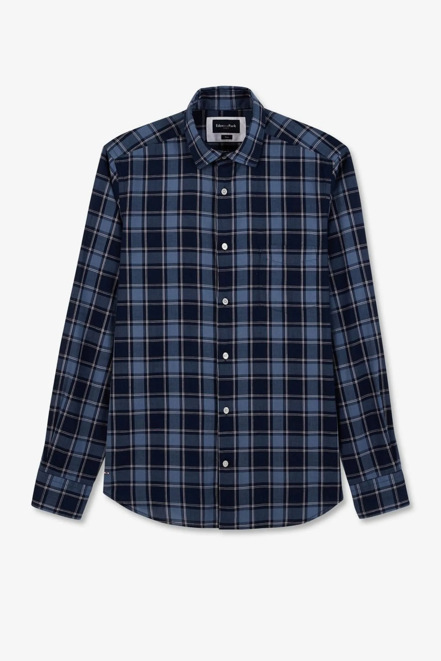 New Cheie Beue A Carreaux Homme Chemises
