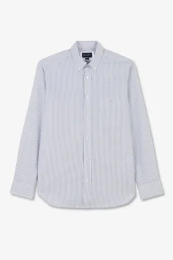 Hot Cheie Beue A Rayure Homme Chemises