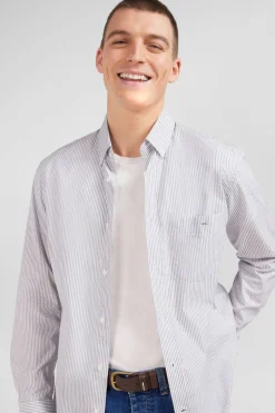 Hot Cheie Beue A Rayure Homme Chemises