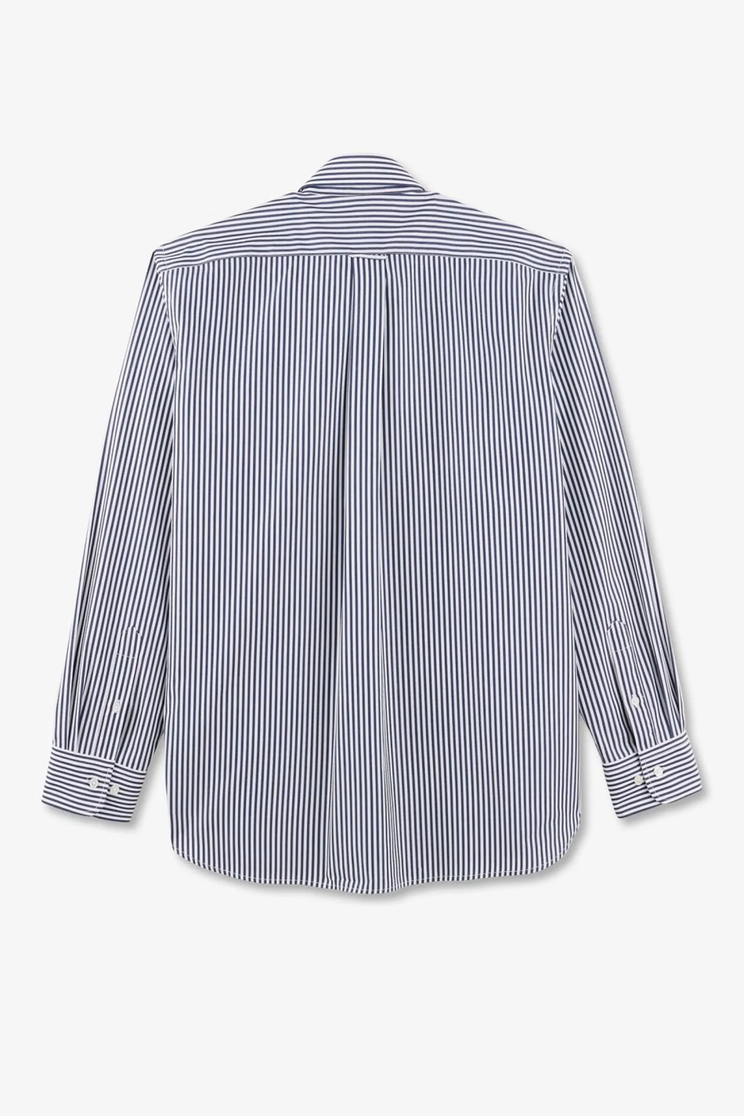 Outlet Cheie Beue A Rayure Baton En Coton Homme Chemises