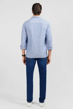 Clearance Cheie Beue Unie Homme Chemises