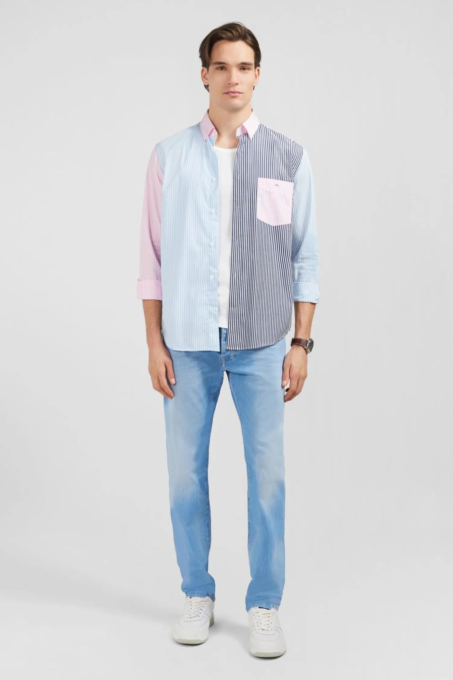 Online Cheie Coorbock A Rayure Homme Chemises