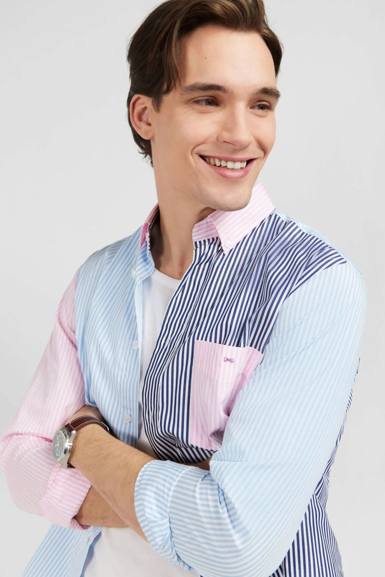 Online Cheie Coorbock A Rayure Homme Chemises