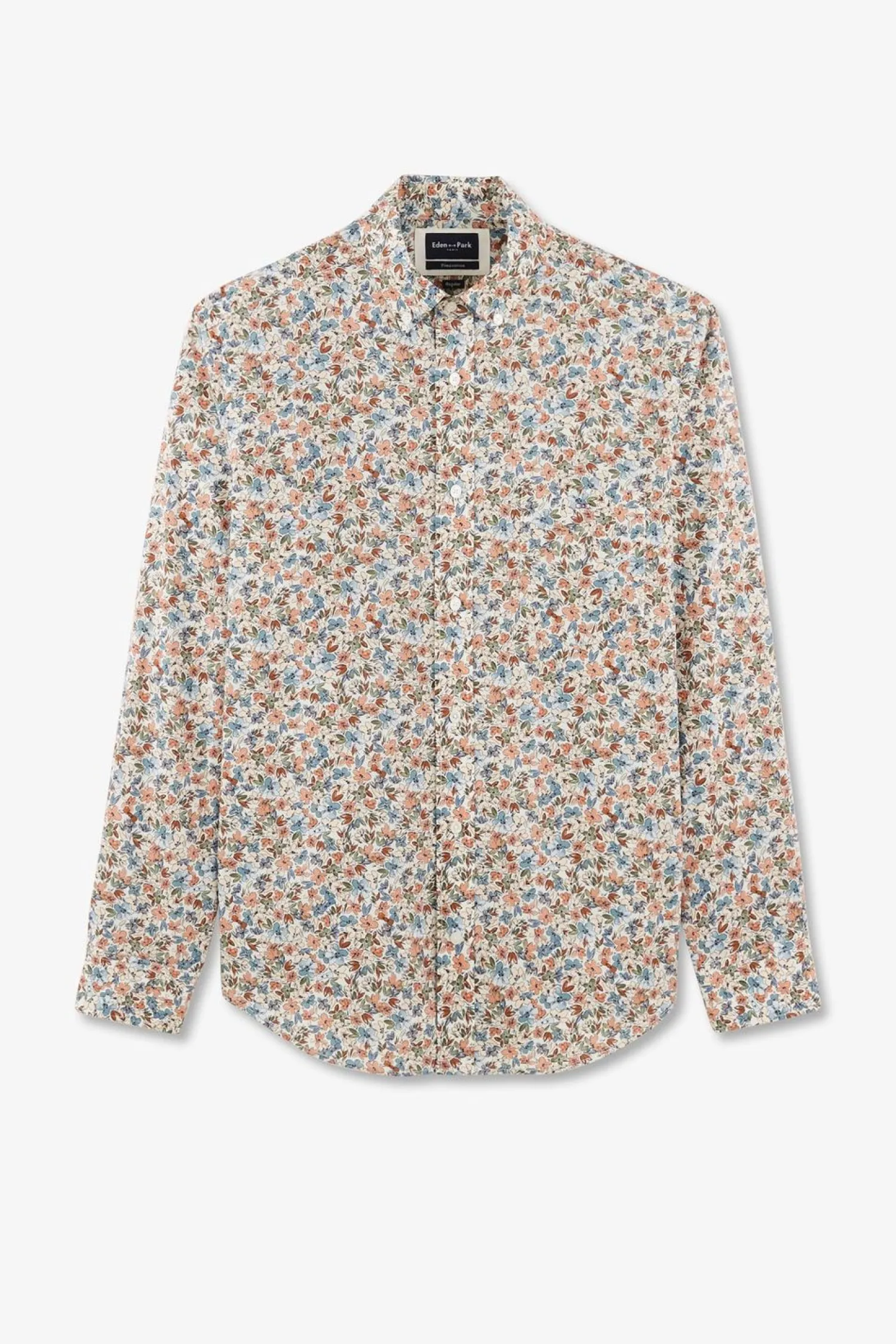 Outlet Cheie En Coton Iprie Ecru Coupe Reguar Homme Chemises