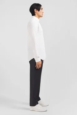 New Cheie En Coton Pinpoint Banc Homme Chemises