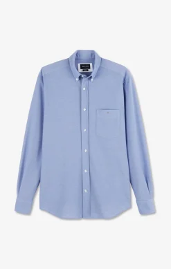 Hot Cheie En Coton Pinpoint Beu Homme Chemises