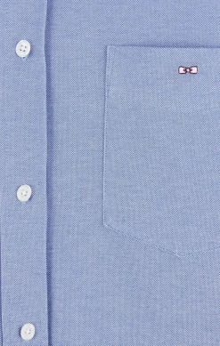 Hot Cheie En Coton Pinpoint Beu Homme Chemises