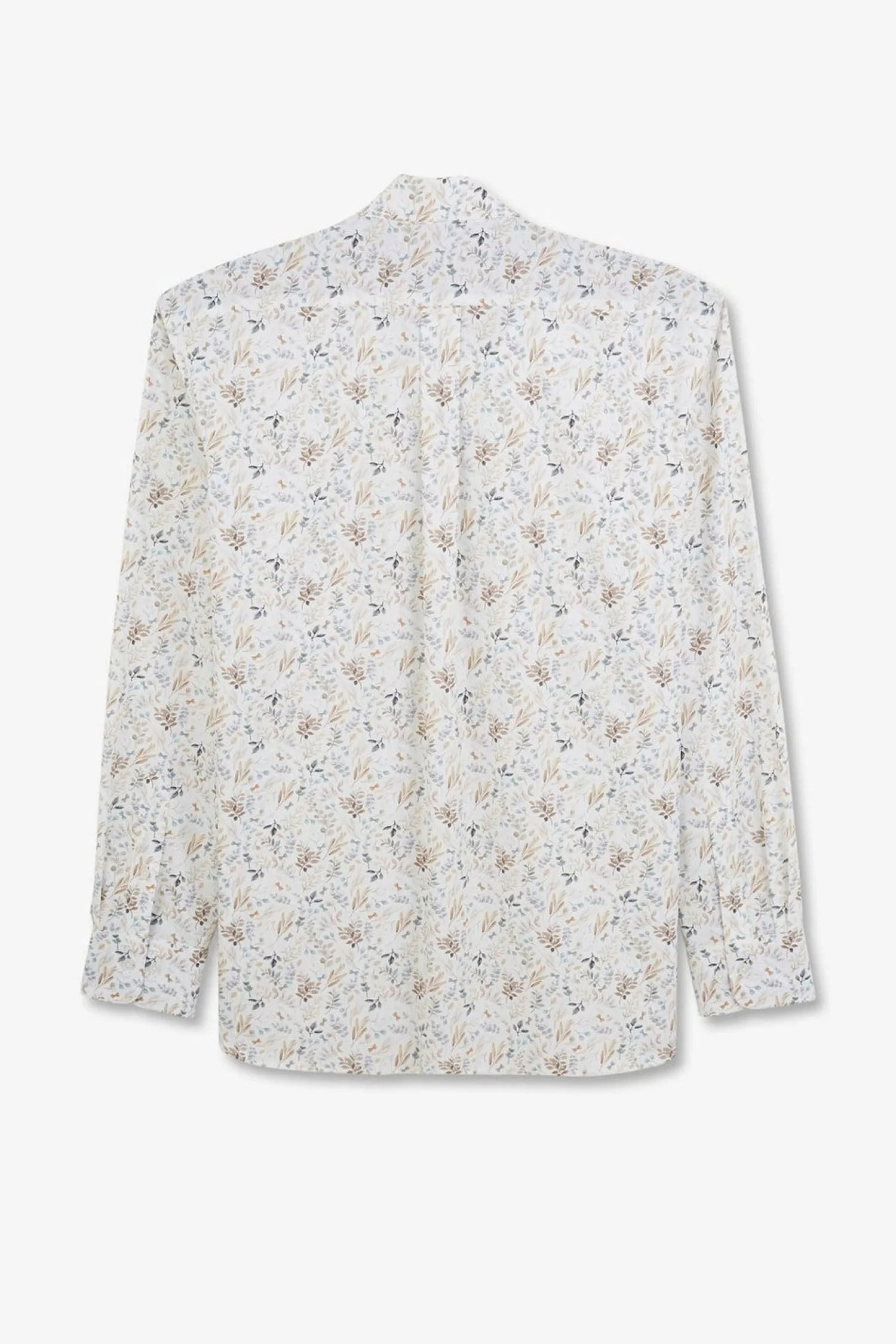 Discount Cheie En Popeine Ecru Ipriee Feuiage Homme Chemises