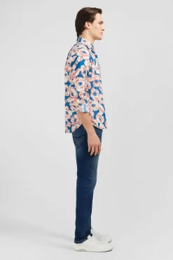 Outlet Cheie En Voie De Coton Ipriee arge Feur Homme Chemises