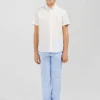 Sale Chemise Manches Courtes En Coton Blanc Enfant Enfant