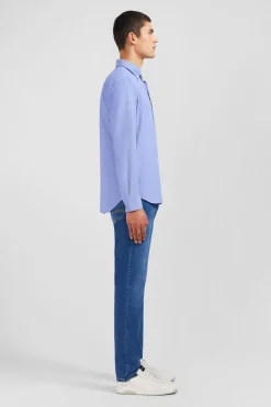 Clearance Cheie i En Coton Pinpoint Beu Homme Chemises