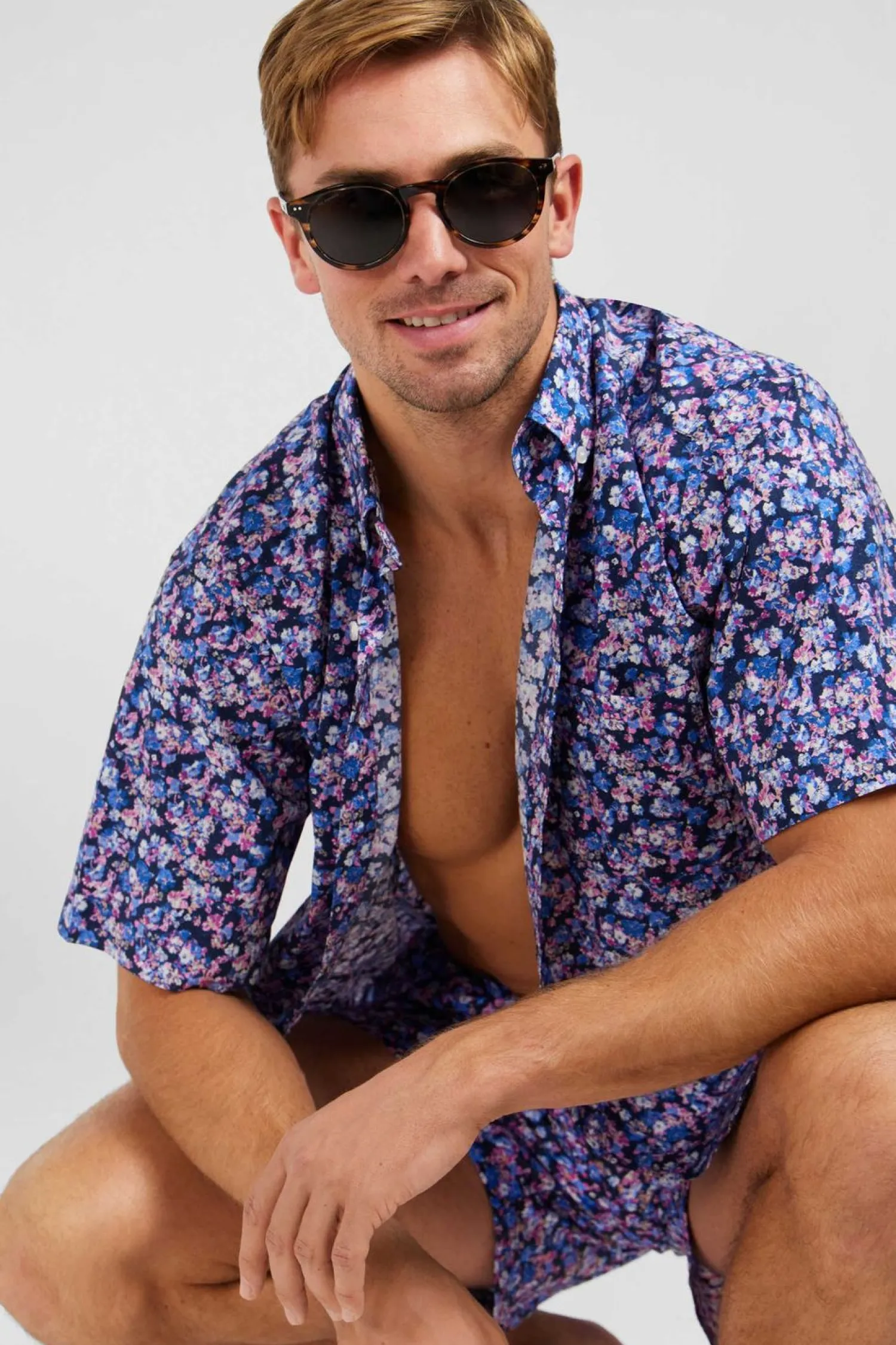 New Cheiette A Iprie Feuri Homme Chemisettes
