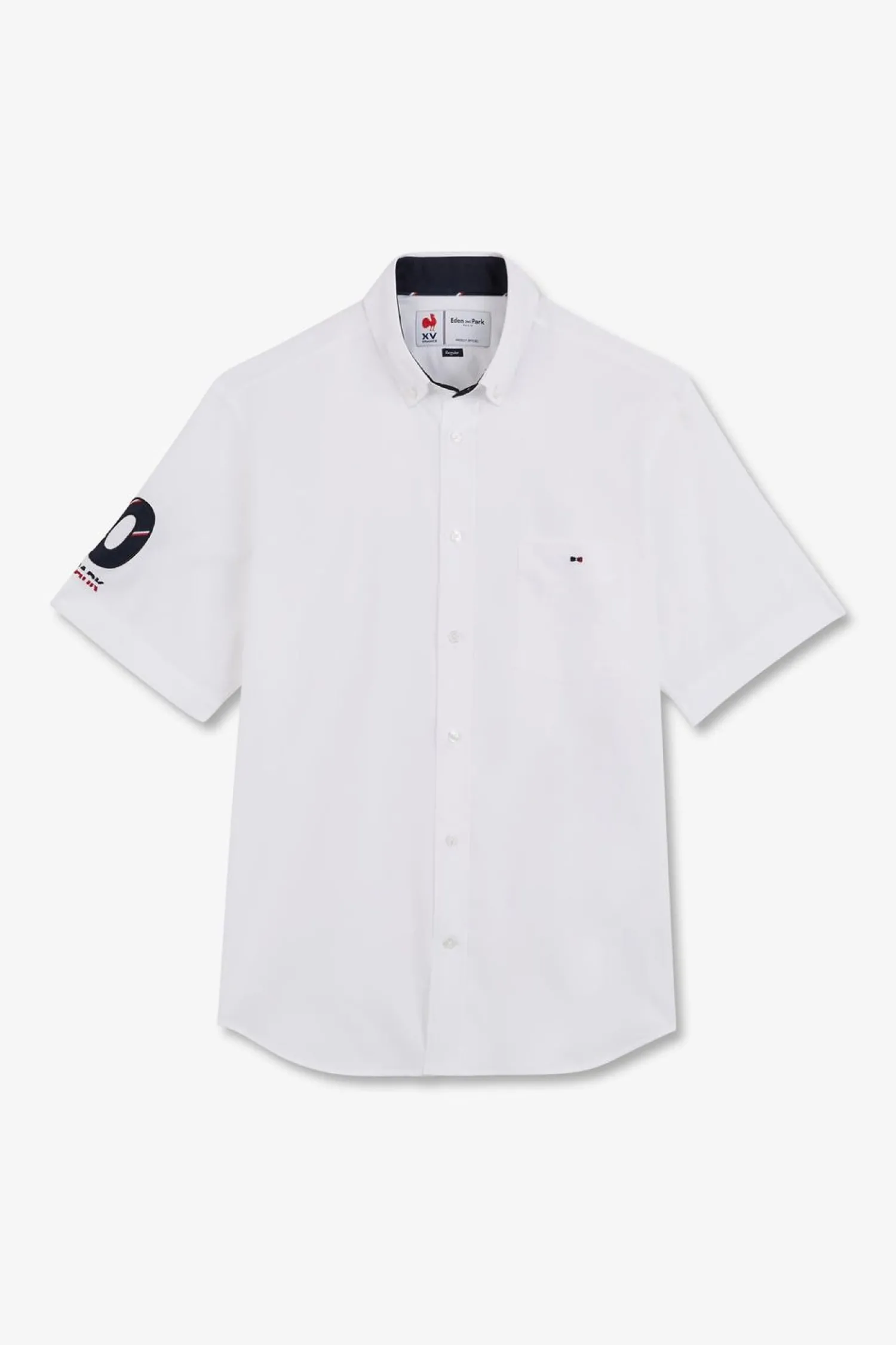 Outlet Cheiette Banche Brodee Xv De France Homme Chemisettes