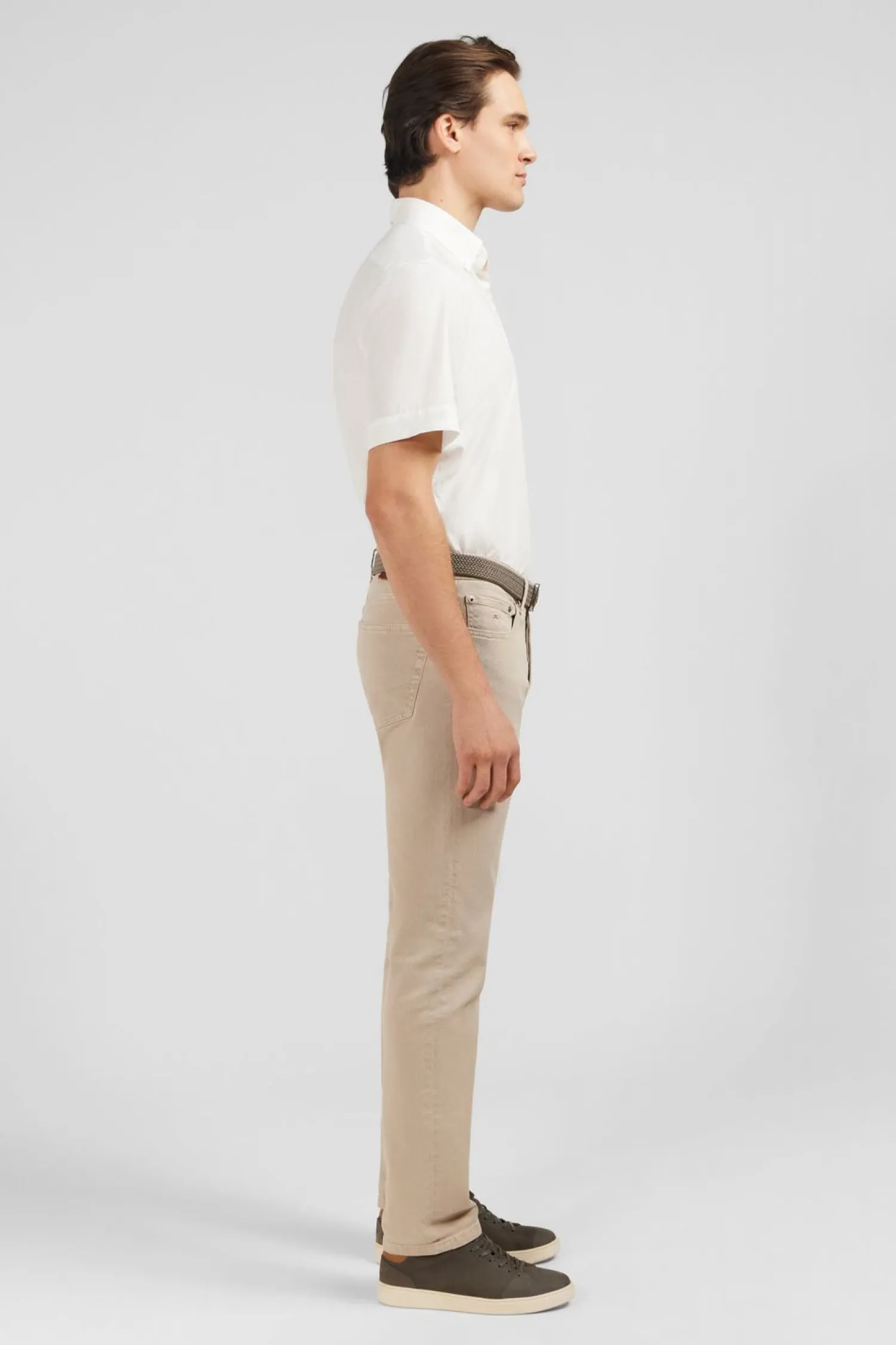 Clearance Cheiette Banche En Coton Dobby Homme Chemisettes