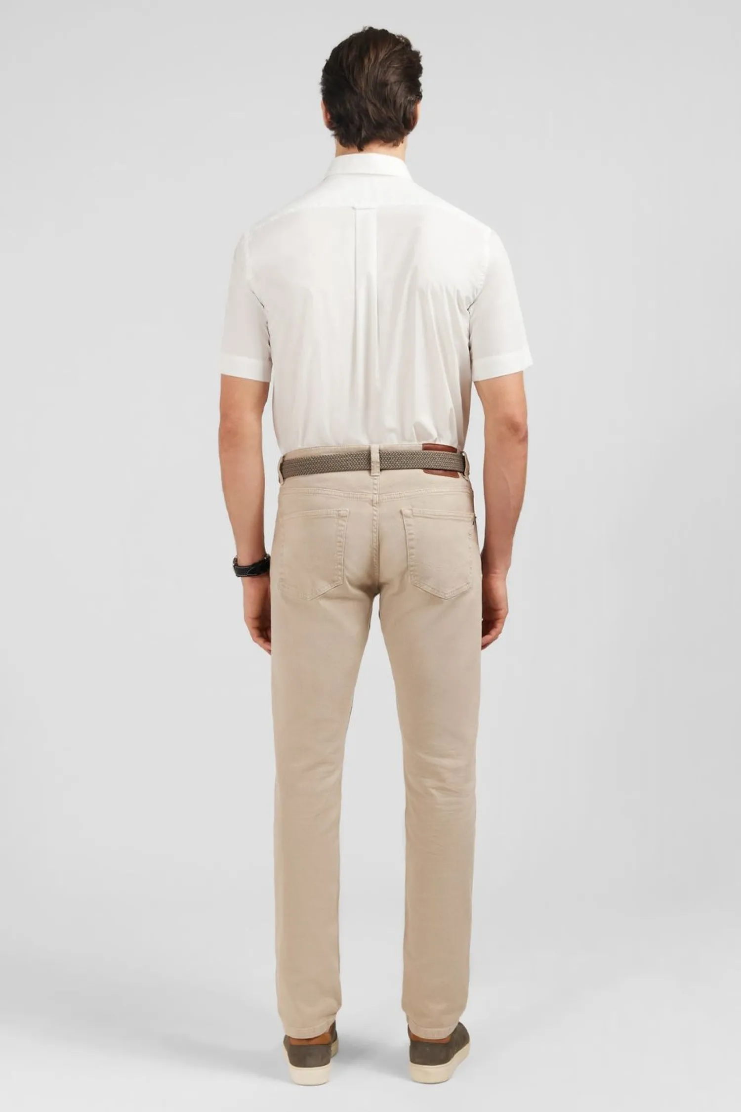 Clearance Cheiette Banche En Coton Dobby Homme Chemisettes