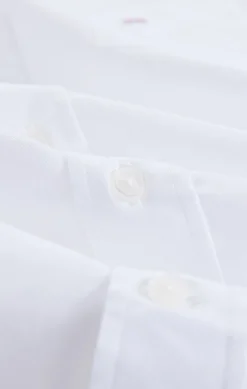 New Cheiette Banche Unie En Coton Homme Chemisettes