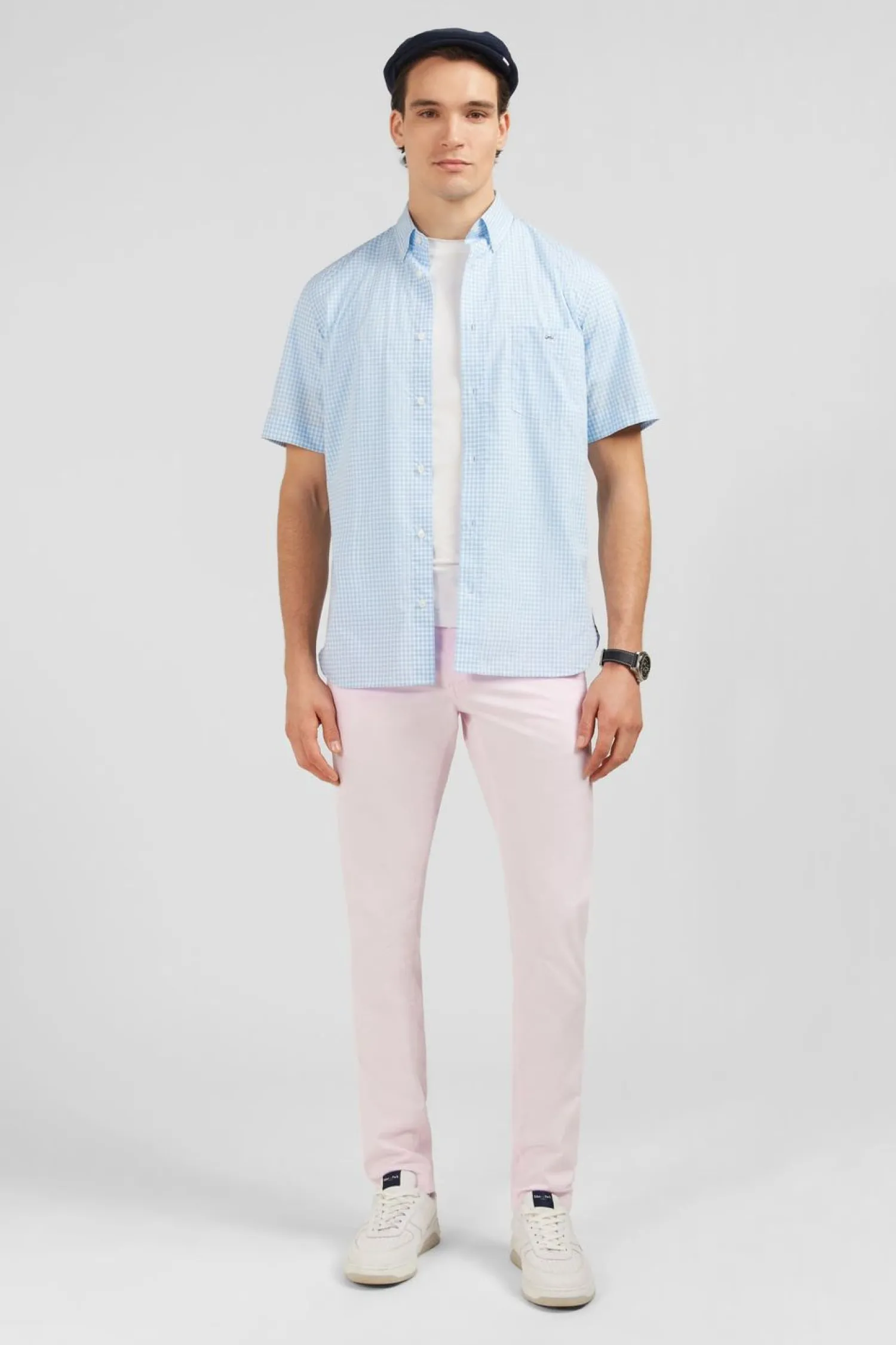 Discount Cheiette Beu Cair A Carreaux Homme Chemisettes