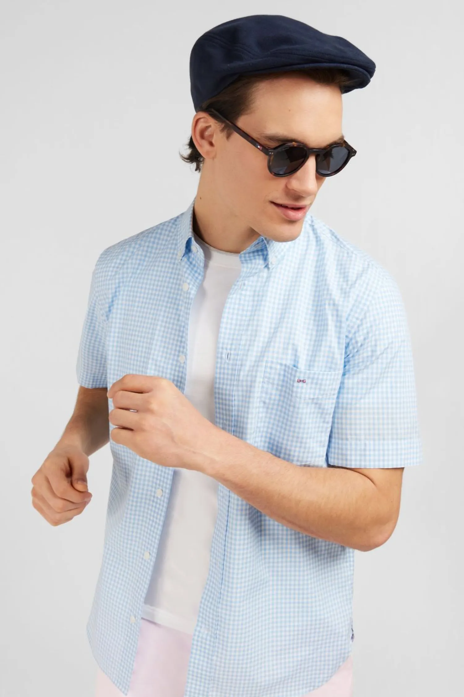 Discount Cheiette Beu Cair A Carreaux Homme Chemisettes