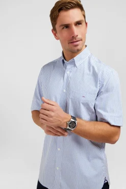 Hot Cheiette Beue A Rayure Homme Chemisettes