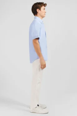 Sale Cheiette Beue En Coton Dobby Homme Chemisettes